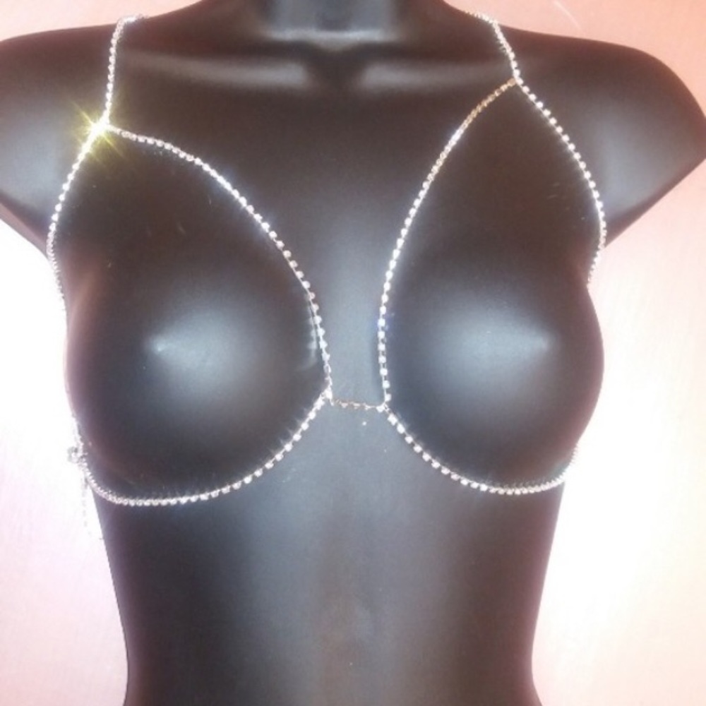 Back in stock* Crystal Rhinestone Bra Harness - Picture 5 of 5